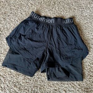 Lululemon Logo Waistband High-Rise Training Short Poolside size 4